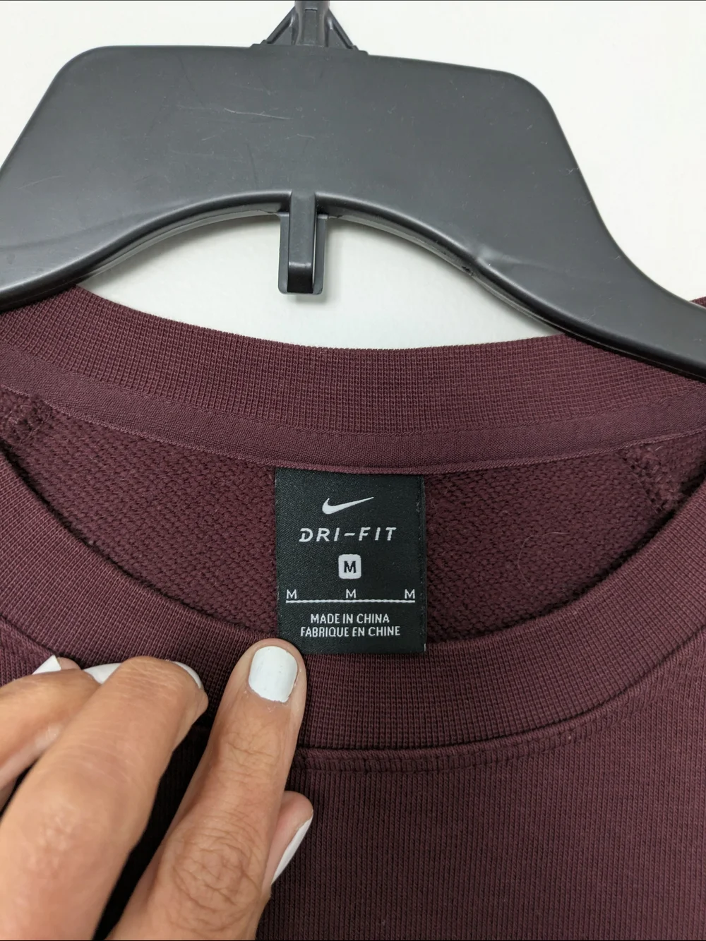 Nike Women's Maroon Crewneck Sweatshirt Sz M
